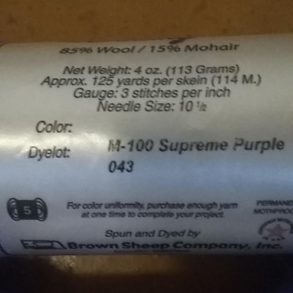 Lamb's Pride Wool Knitting Yarn - Picture 3 of 3